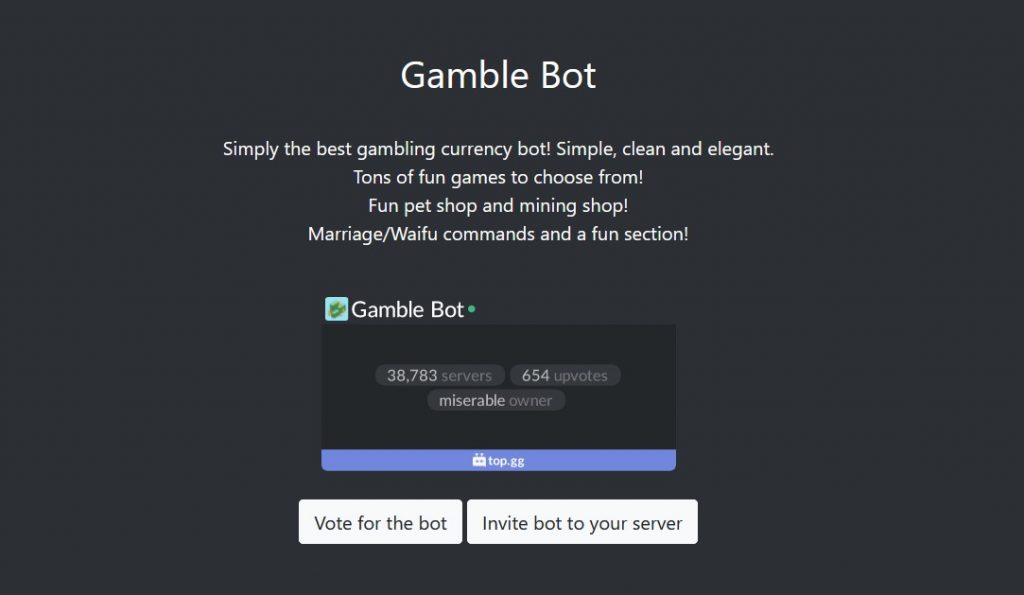 Gamble Bot